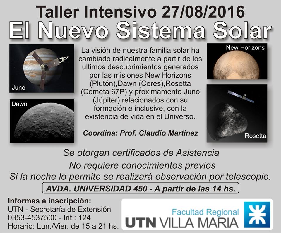 Taller intensivo sobre "Nuevo Sistema Solar"