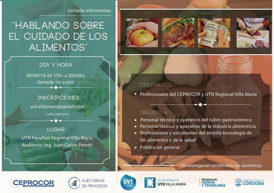 UVT convoca a charla sobre el cuidado de los alimentos