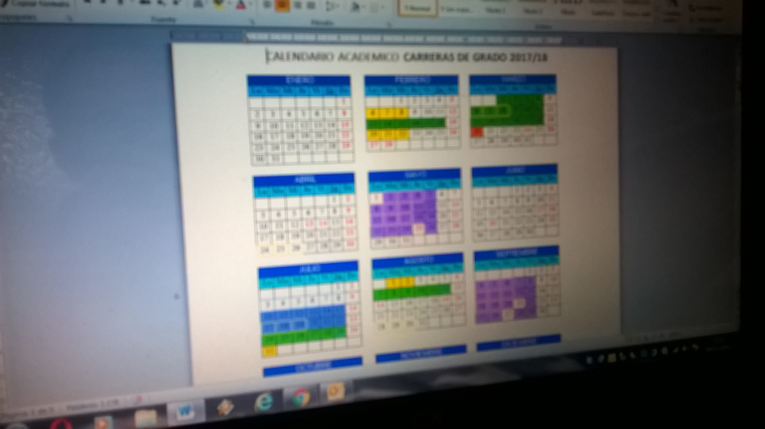 Se aprobó el calendario académico 2017/18