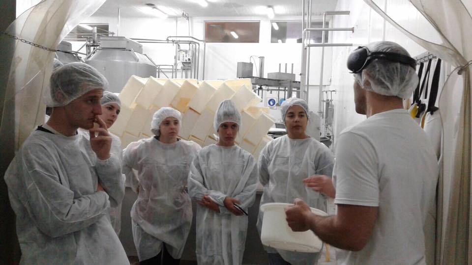 Estudiantes visitaron fábrica elaboradora de quesos