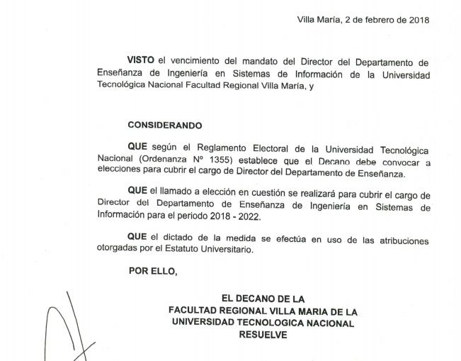 16 de marzo se eligen nuevos directores de 6 Departamentos