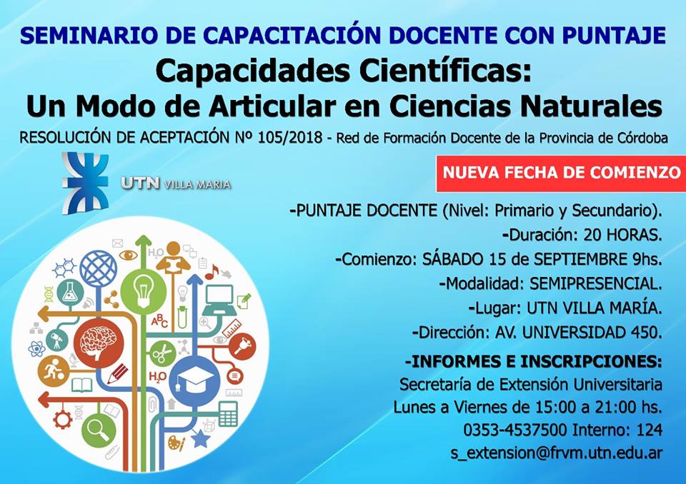 Ciencias Naturales: Facultad Regional capacita a docentes a través de un curso con puntaje
