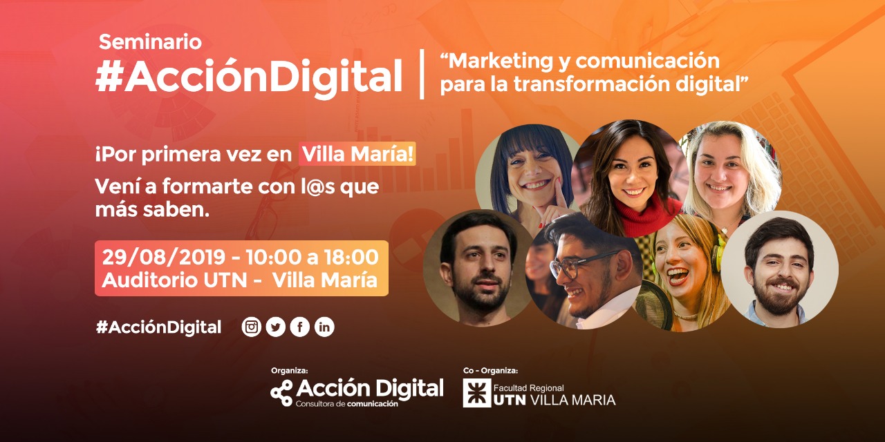 Habrá Seminario de Acción Digital en la UTN Villa María