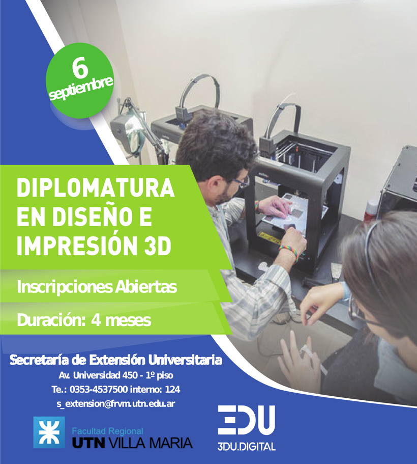 Proponen Diplomatura en Diseño e Impresión 3D