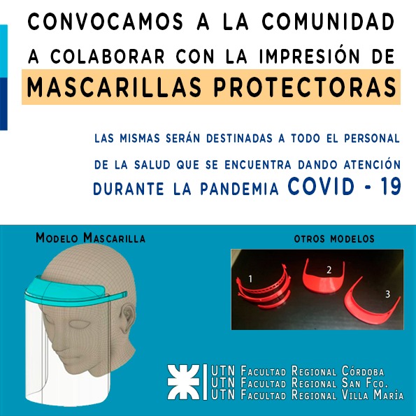 La UTN acompaña la elaboración de elementos de protección contra el Covid-19