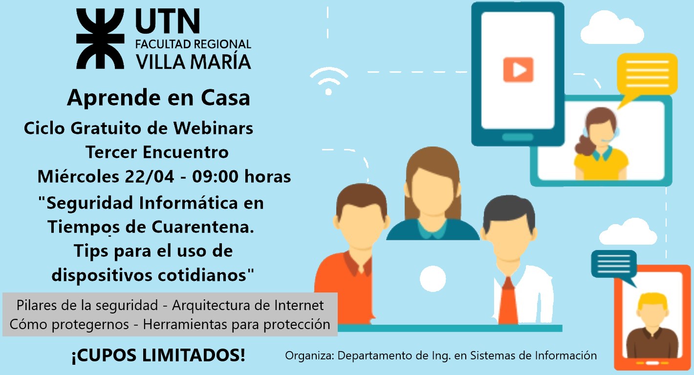 Seguridad informática será tema principal en Ciclo de Webinars