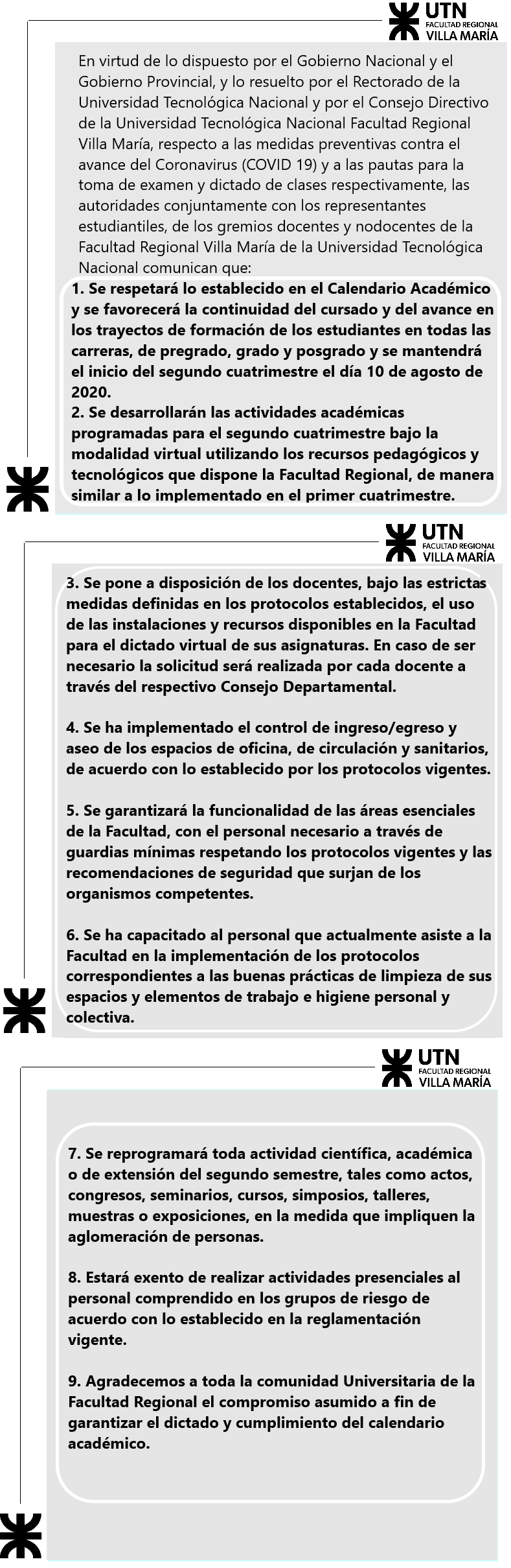COVID-19: Definieron medidas y pautas para lo que queda del ciclo lectivo