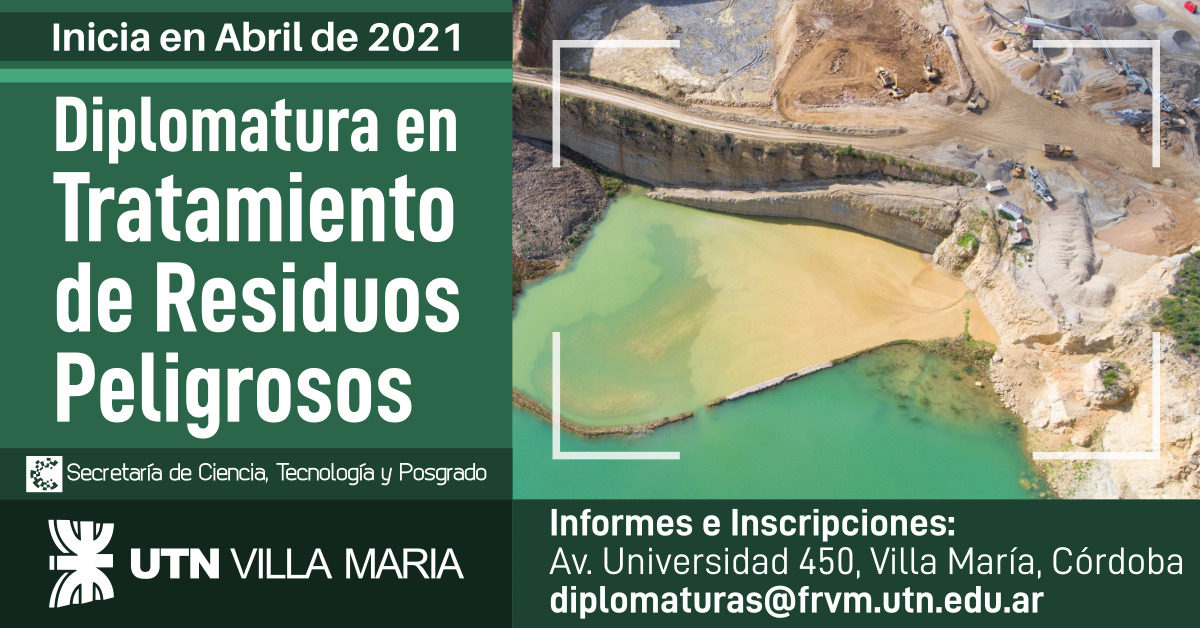 Lanzan Diplomatura en Tratamiento de Residuos Peligrosos