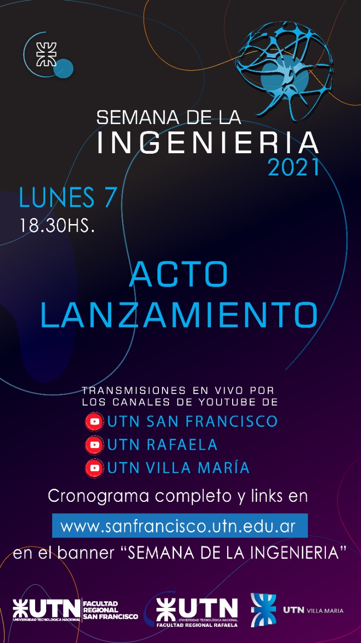 Graduados de la UTN Villa María disertarán durante la "Semana de la Ingeniería"