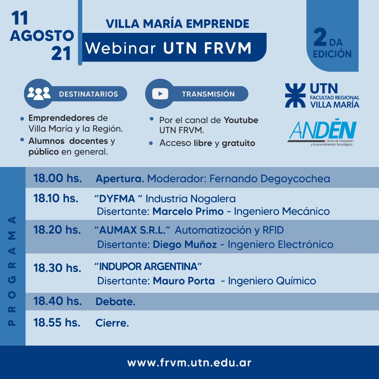 Se viene la segunda edición del "Villa María Emprende"
