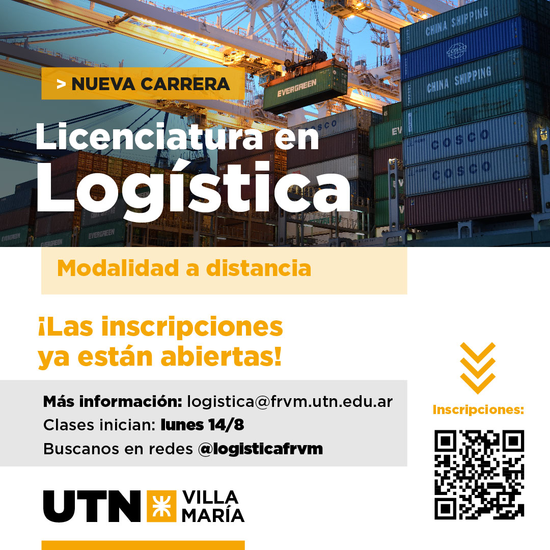 Inscripciones abiertas para la Licenciatura en Logística a distancia