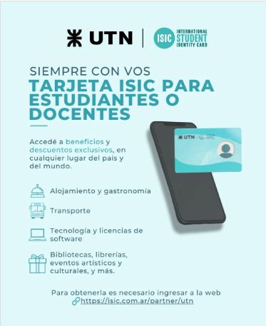 ¡Identidad global tecnológica! Comunidad de la UTN Villa María ya puede acceder a la Tarjeta ISIC que acredita condición académica y beneficios en el país y el exterior